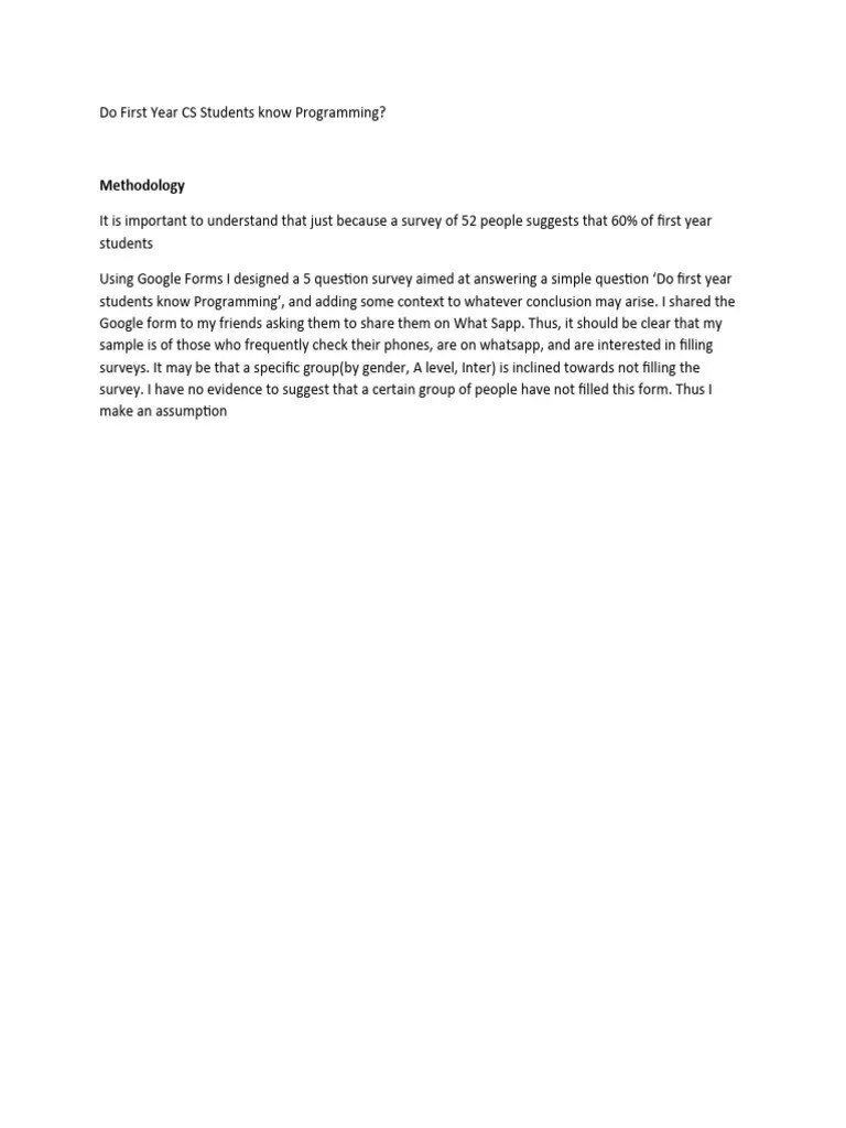 First Year Computer Science Students And Programming | PDF | Social ...