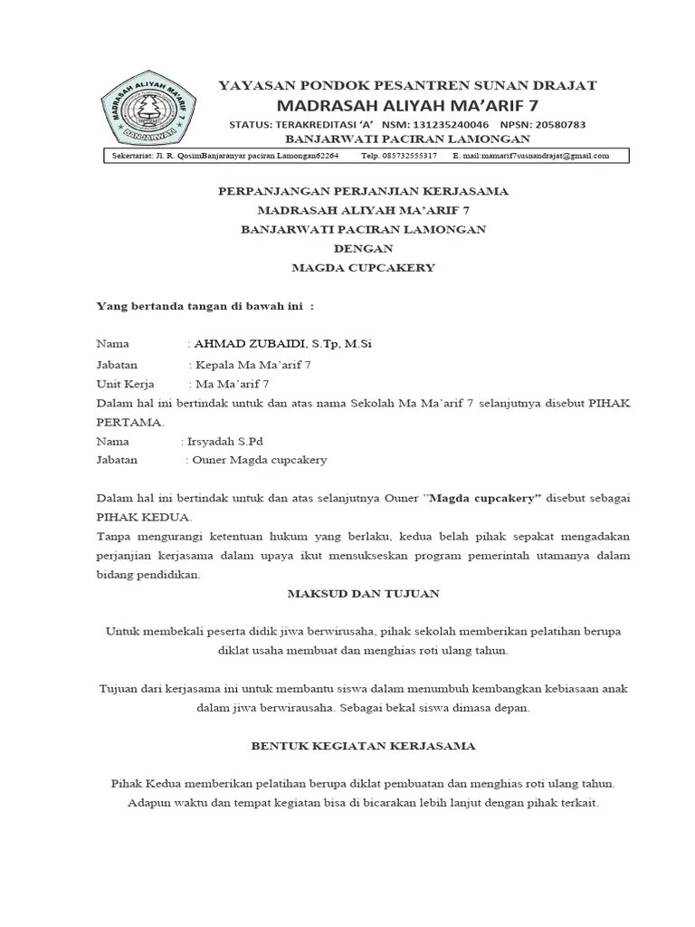 MOU (Perjanjian Kerja Sama) | PDF | Hukum