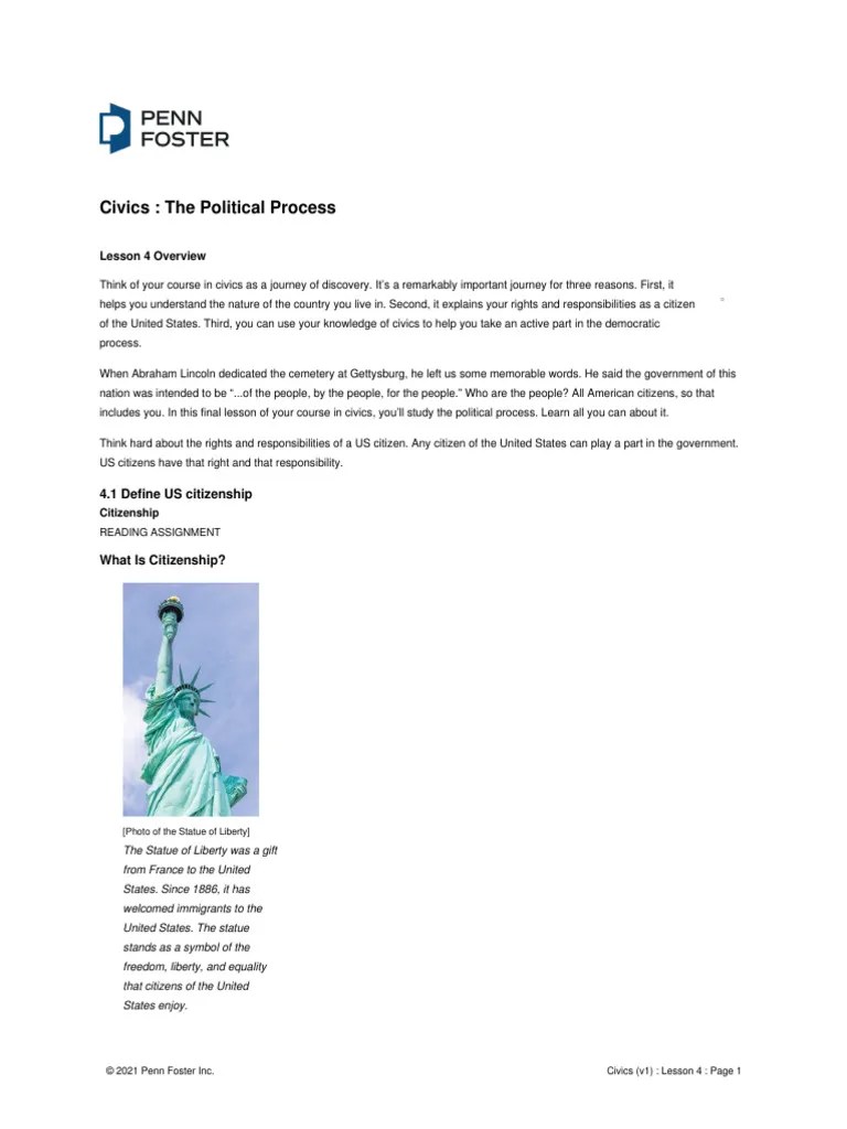 Civics - Lesson 4 | PDF | United States Presidential Primary ...