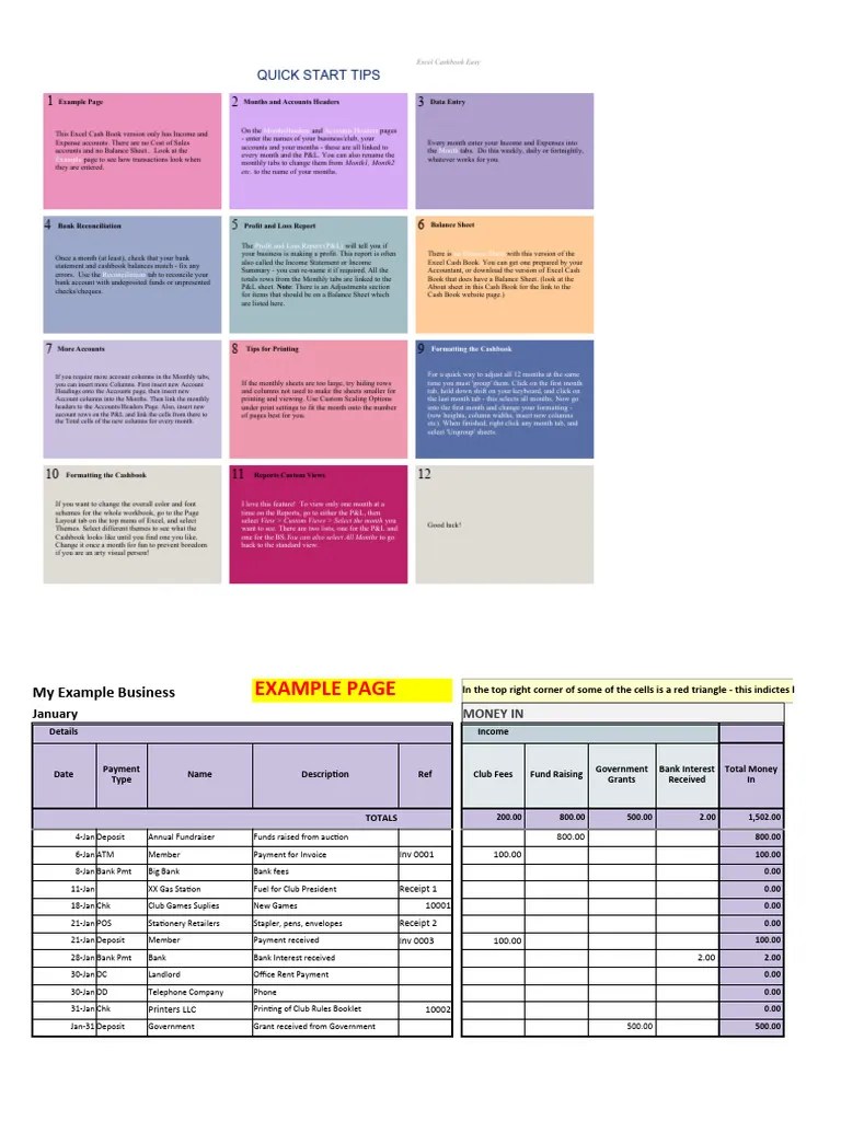 Double Entry Bookkeeping Excel Template | PDF | Income Statement ...