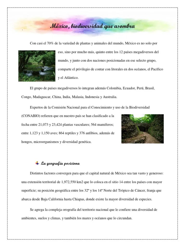Biodiversidad En México | PDF | Sustentabilidad | Biodiversidad