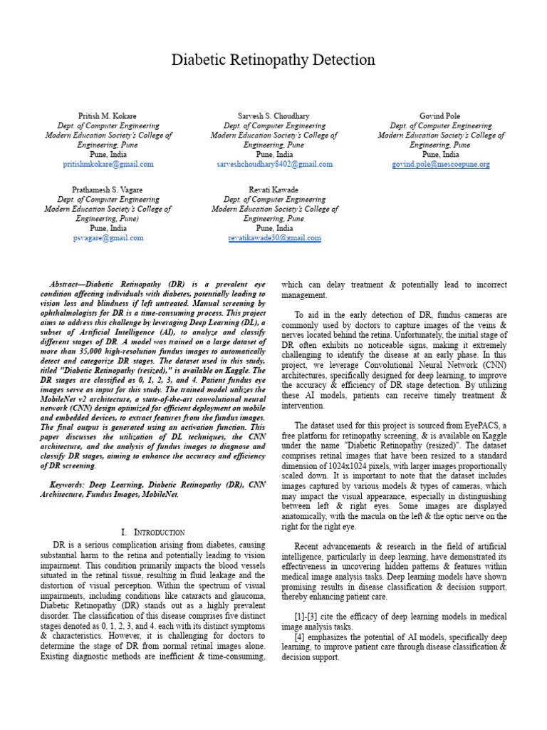 Diabetic Retinopathy Detection | PDF | Deep Learning | Cybernetics