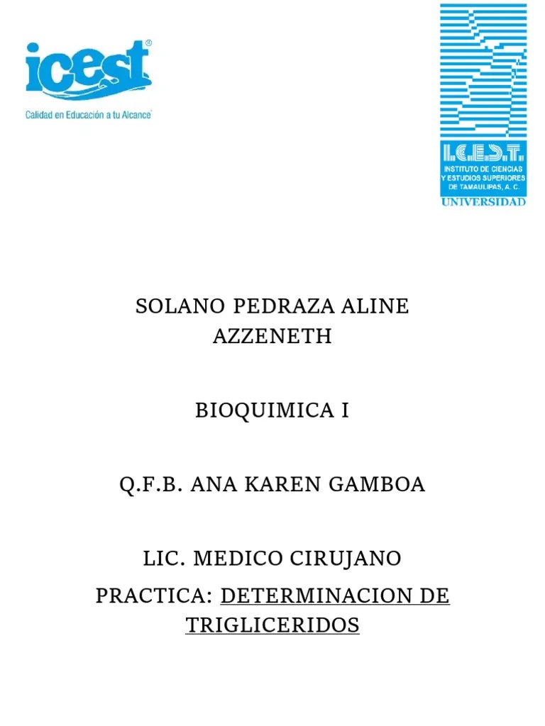 Determinacion De Trigliceridos | PDF | Gordo | Enfermedades ...