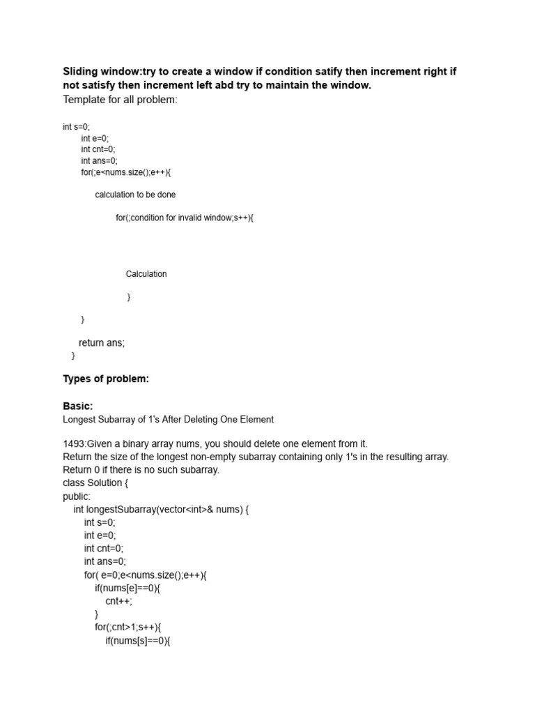 Sliding Window | PDF | Computer Science | Mathematics