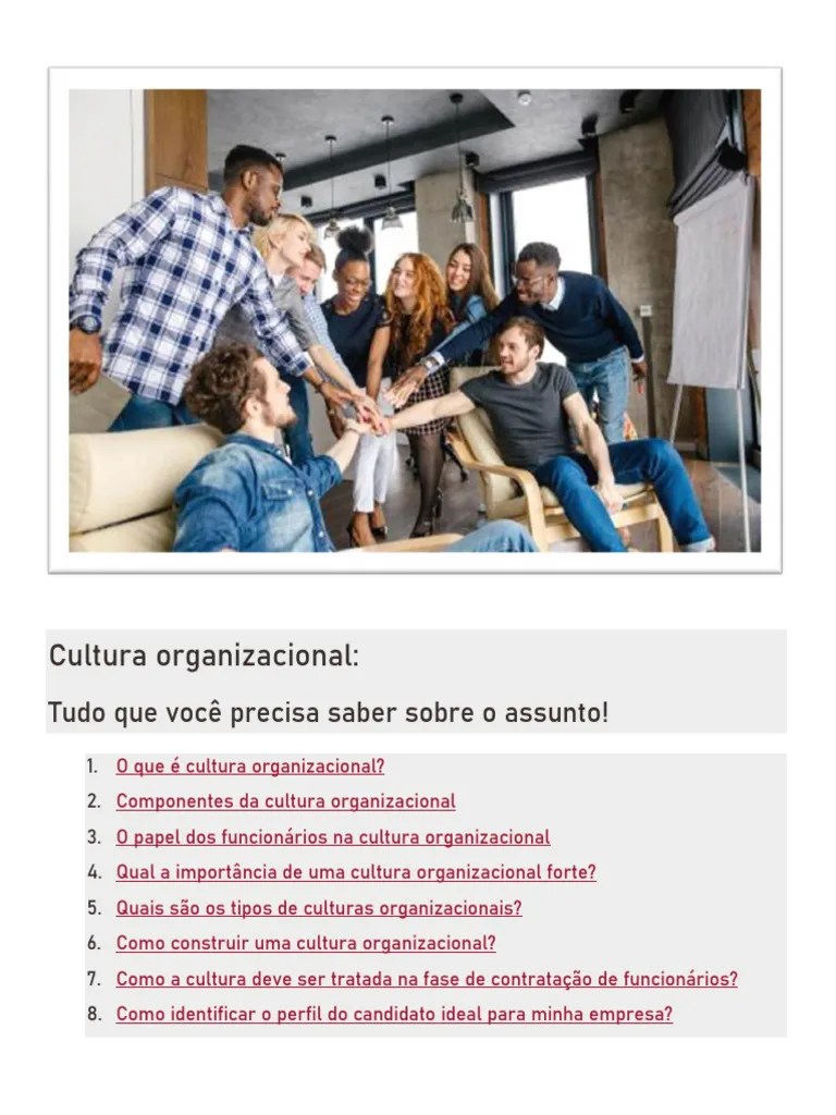 Cultura Organizacional | PDF | Cultura Organizacional | Liderança