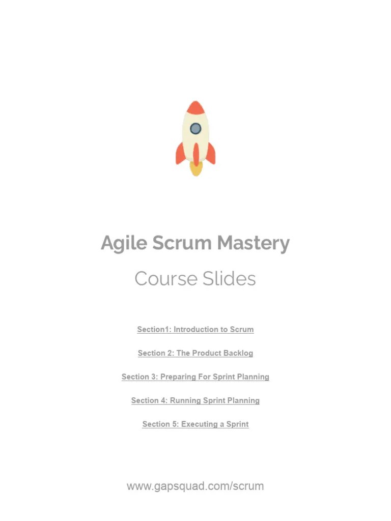 Agile+Scrum+Mastery+ +Course+Slides | PDF | Scrum (Software Development) | Information Technology