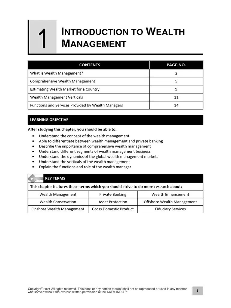 Chapter 1 Introduction To Wealth Management Compressed | PDF | Wealth ...