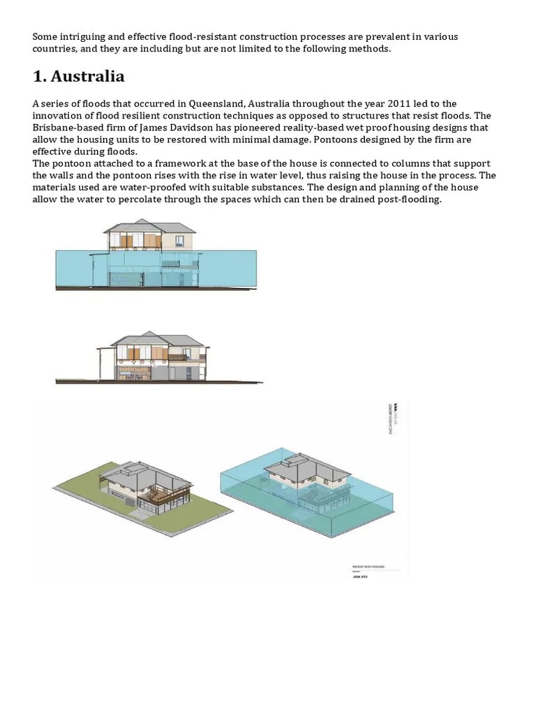 Flood Resistant Construction Techniques Used Around The World | PDF ...