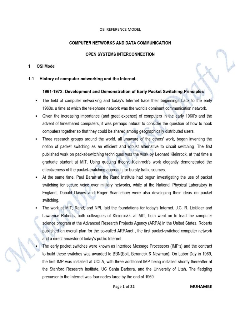 CIR 209 (Lecture 4d) - OSI And TCP-IP Model | PDF | Osi Model ...
