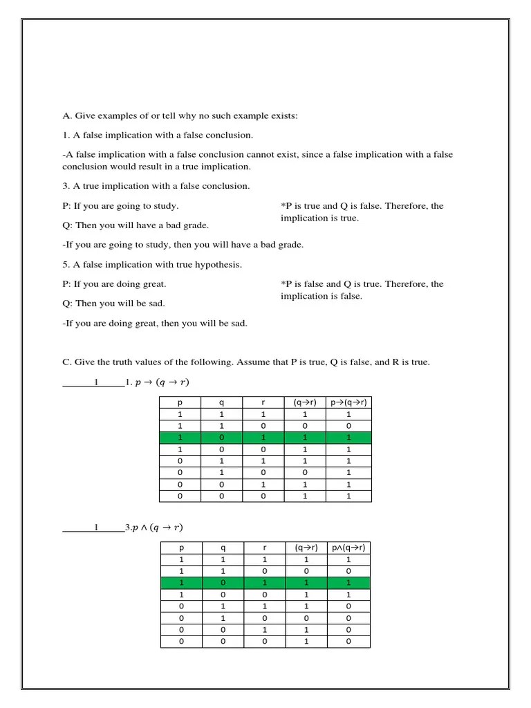Activity 1.2 | PDF | Interpretation (Philosophy) | Metalogic