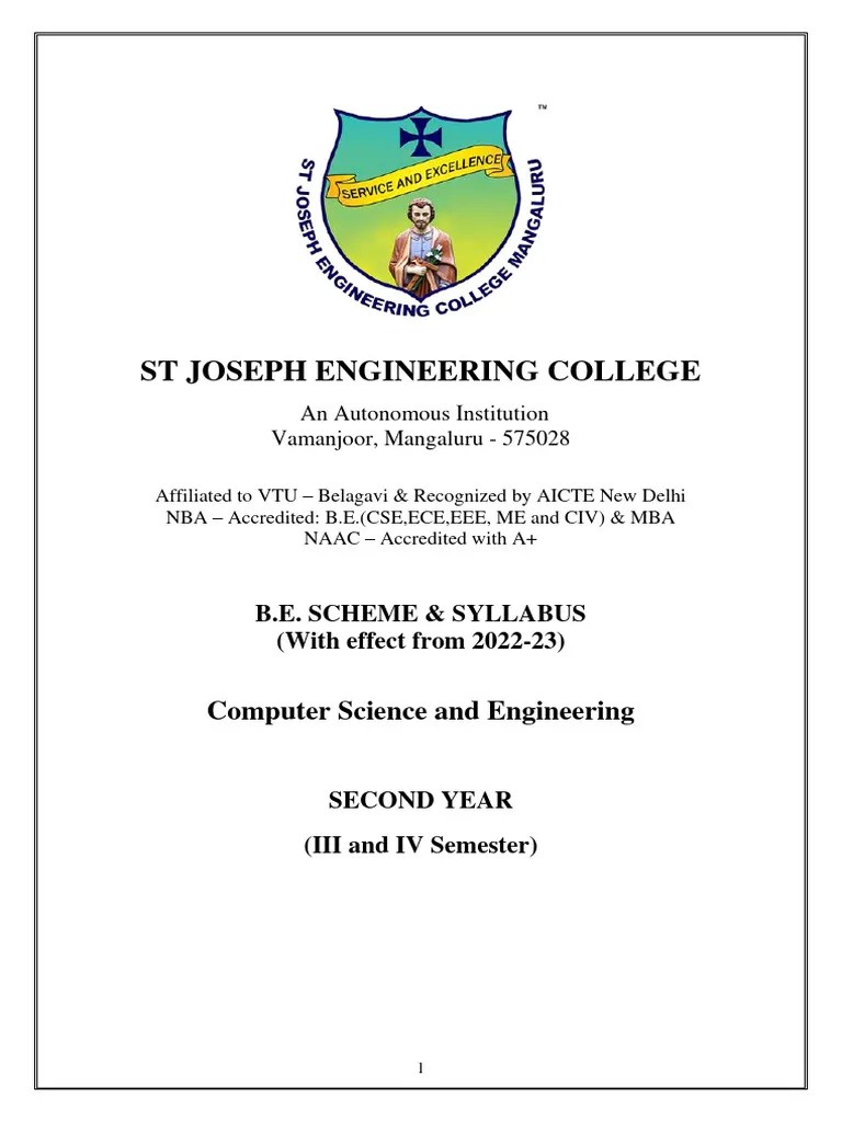 22 CSE III And IV Semester Scheme And Syllabus | PDF | Probability ...