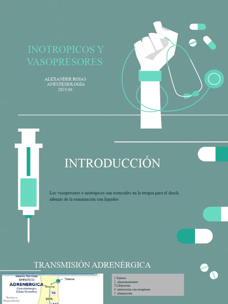 Inotropicos Y Vasopresores | PDF | Norepinefrina | Dopamina