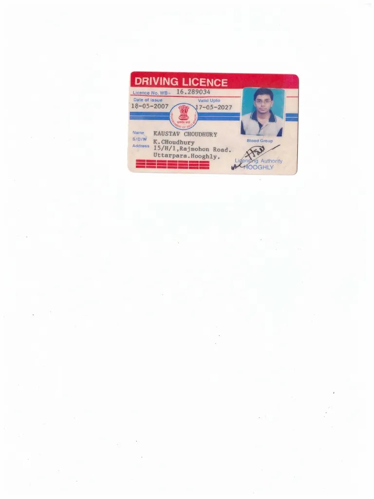 SCAN - Driving Licence - Kaustav | PDF