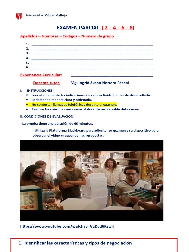 Examen Parcial - 2023-Ii (Grupos 2 - 4 - 6 - 8) | PDF | Comunicación Humana