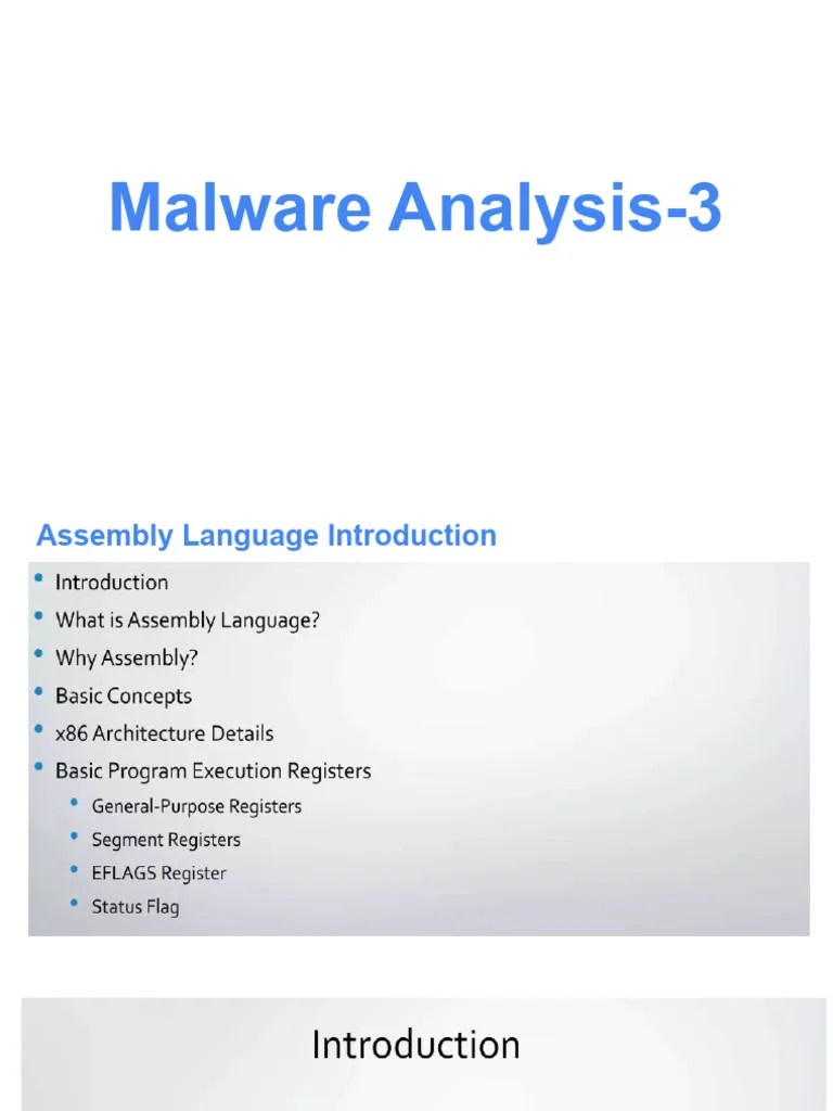 Malware Analysis-3 | PDF | 64 Bit Computing | Assembly Language