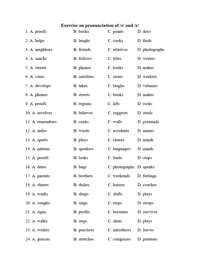 Pronunciation Exercise Pdf - Best Ocean Patterns in Retina