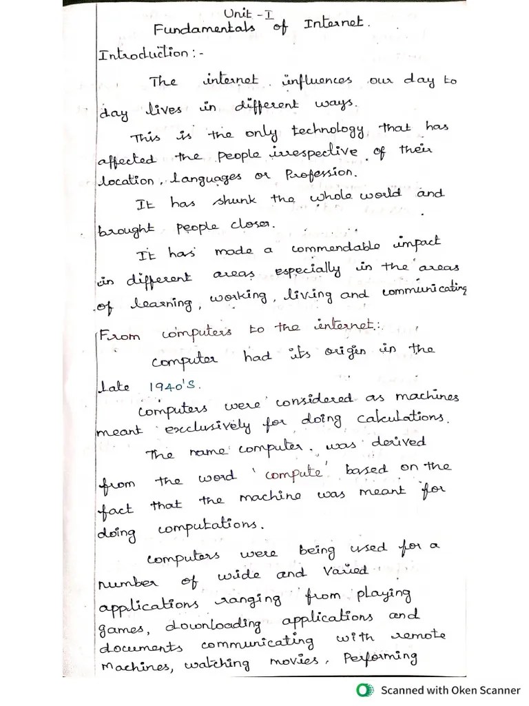 Fundamentals Of Internet | PDF