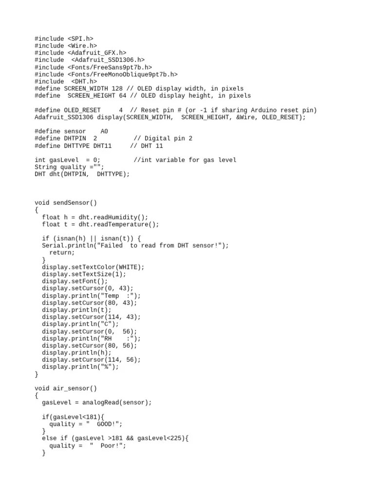 Arduino Air Quality Monitor | PDF | Computer Graphics | Computer Hardware