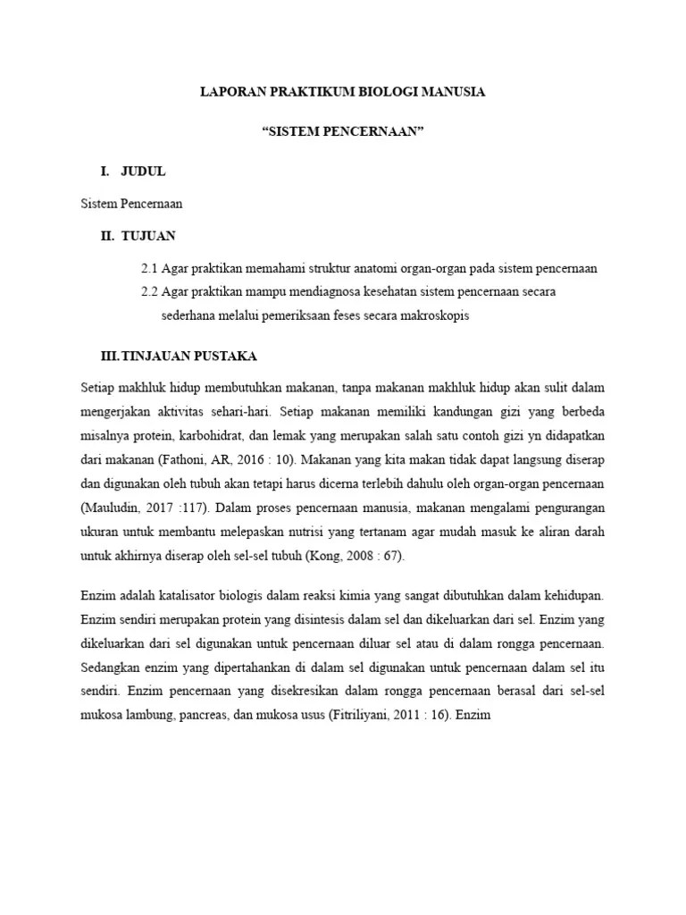 Laporan Praktikum Biologi Manusia | PDF