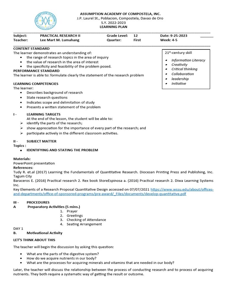 Q1 Week 4 5 | PDF | Methodology | Data Analysis