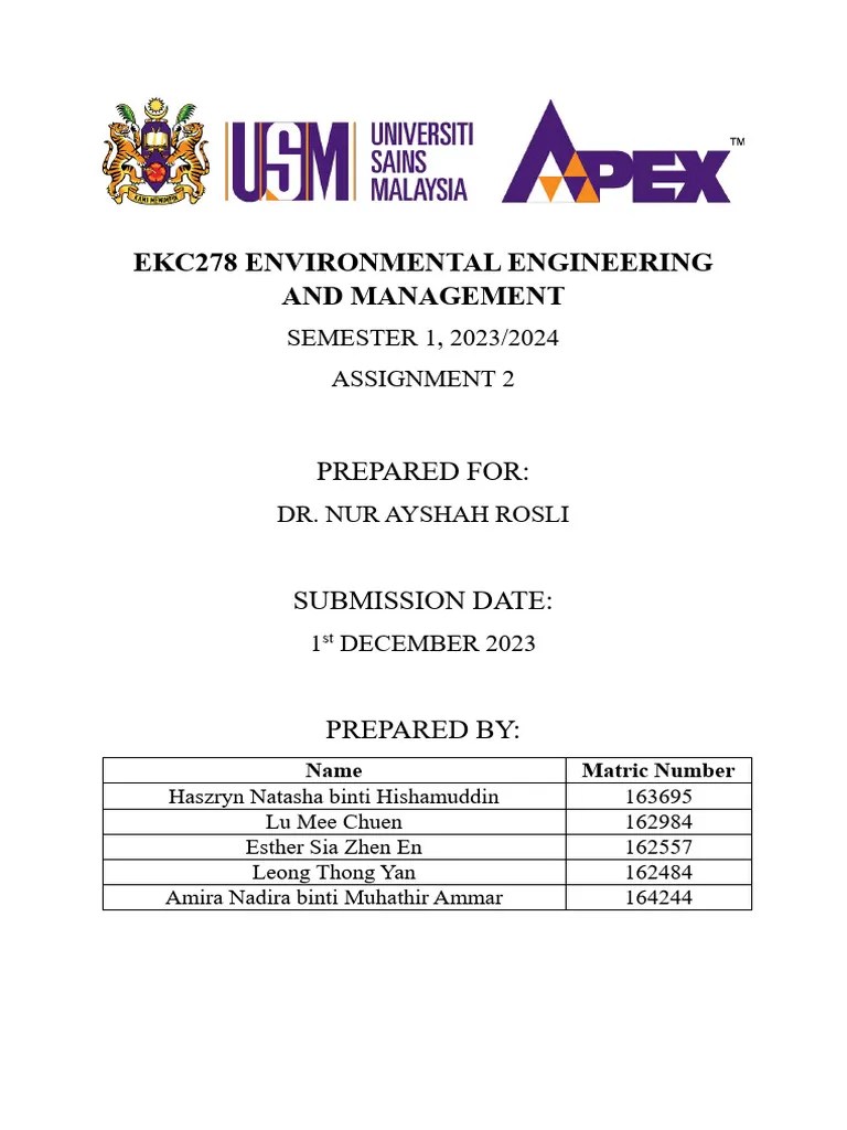 Environmental Assignment 2 Final Pdf Sewage Treatment Ion Exchange
