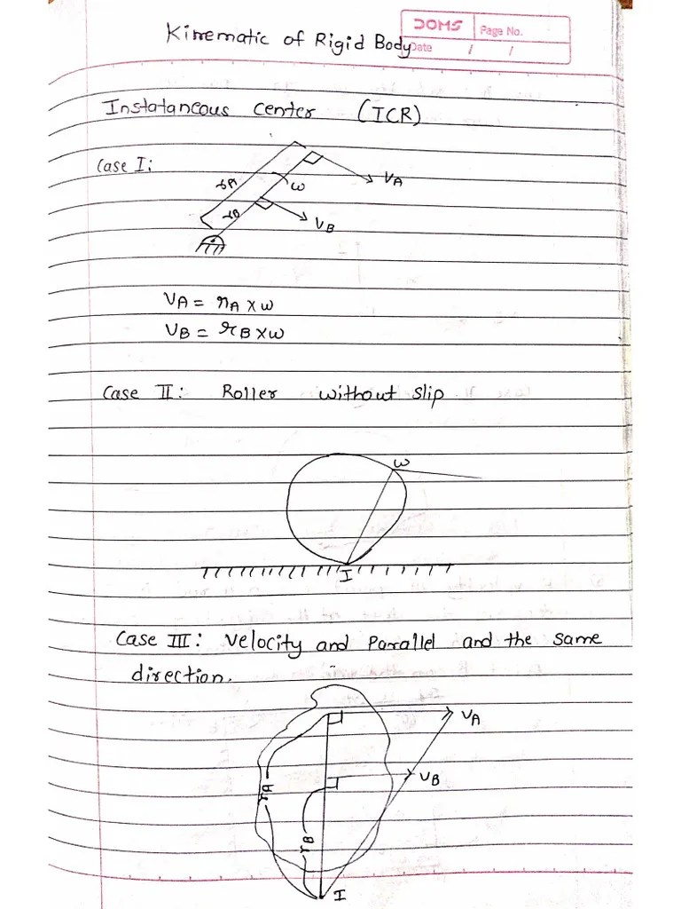 Kinematics Of Rigid Body | PDF