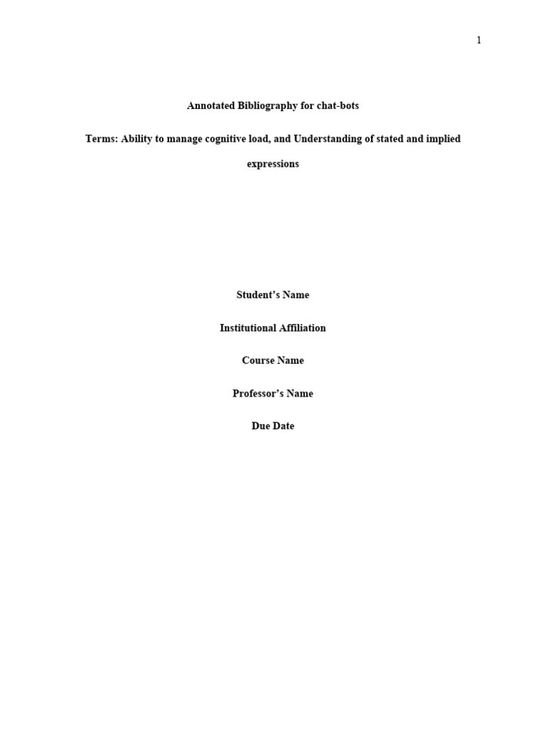 Chatbots Annotated Bibliography Proj 5 Nvivo | PDF | Artificial ...
