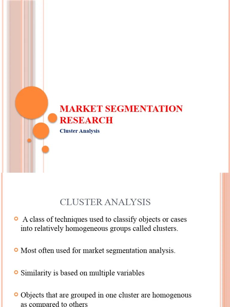 Market Segmentation - Cluster Analysis | PDF | Cluster Analysis ...
