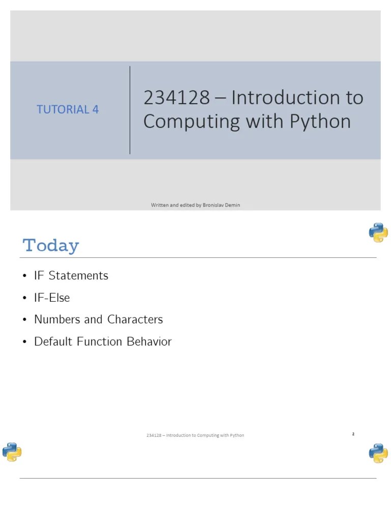 Tutorial 4 | Download Free PDF | Python (Programming Language ...