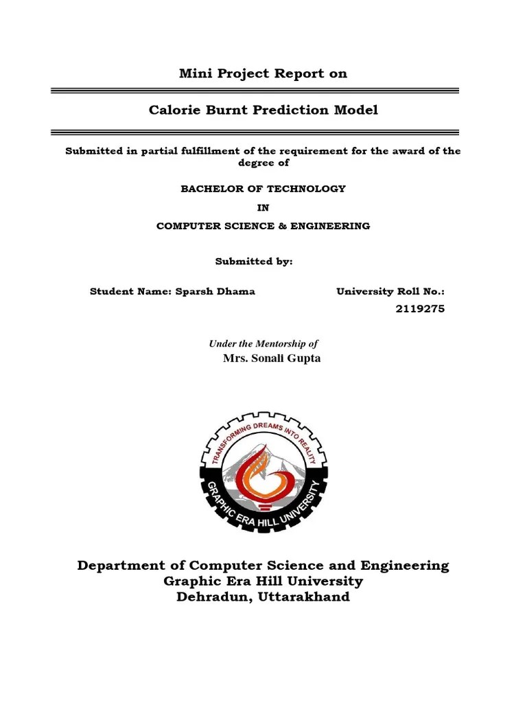 A Machine Learning Project Report | PDF | Dependent And Independent ...
