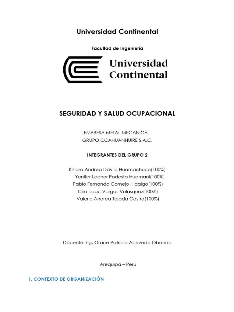 Final Seguridad Y Salud En El Trabajo | PDF | Seguridad Y Salud ...