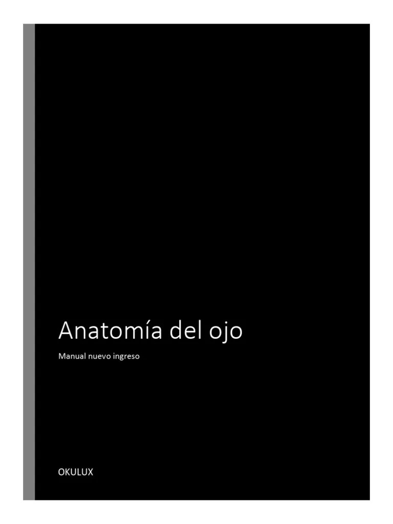 Manual Anatomia Del Ojo | PDF | Ojo Humano | Córnea