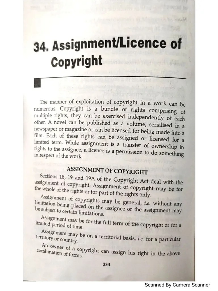 Assignment And Licence Of Copyright | PDF