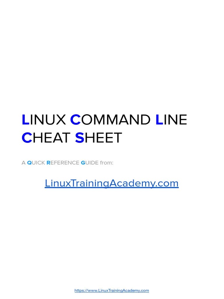 Linux Command Line Cheat Sheet | PDF | Computer File | Sudo