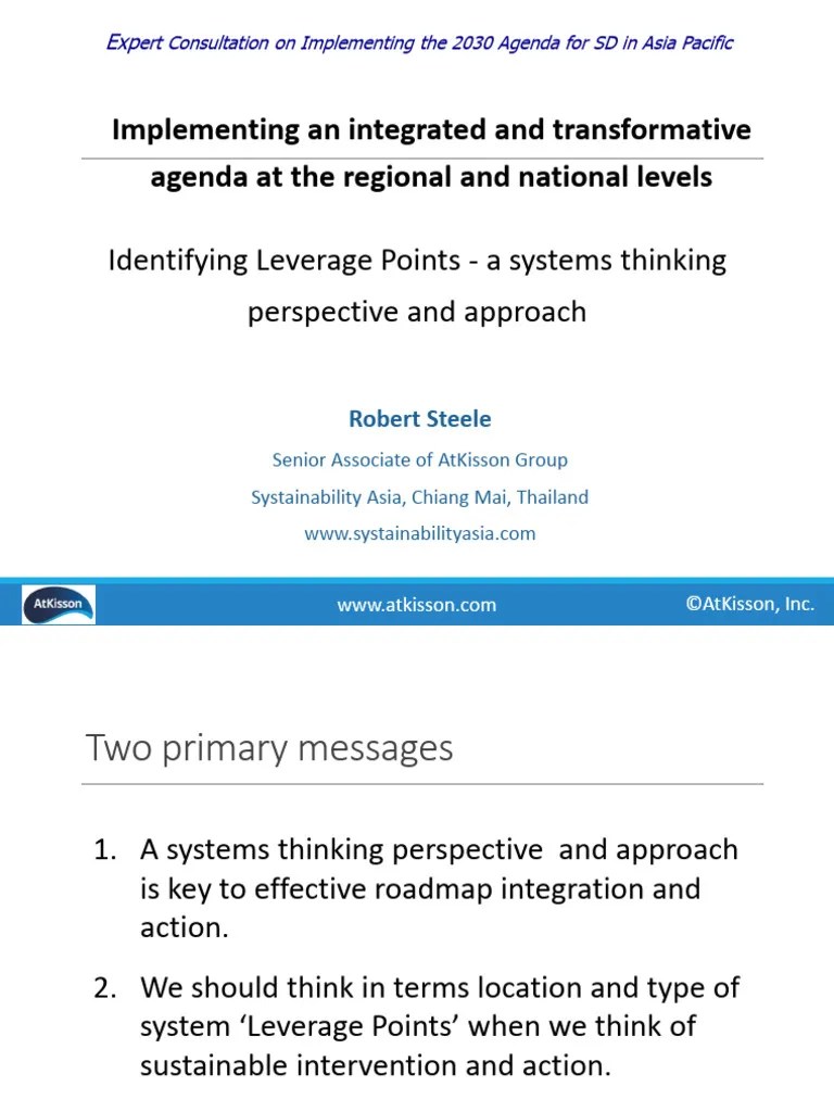 Session 2. Identifying Leverage Points - 0 | PDF | System | Economies