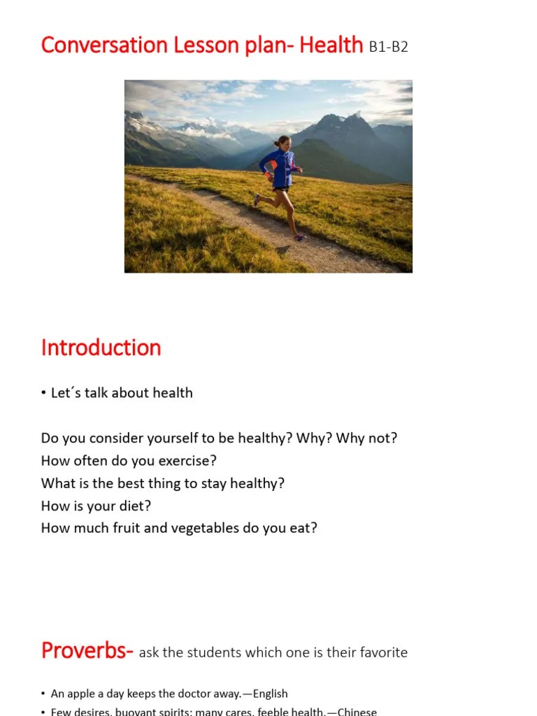 Lesson Plan - Health | PDF