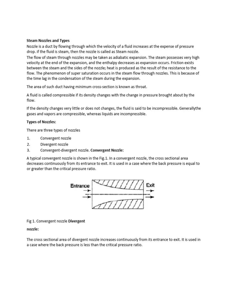 Applied Thermodynamics Nozzle | PDF | Steam | Fluid Dynamics