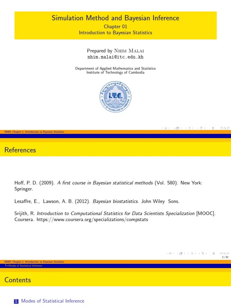 SMBI Ch1 - Introduction To Bayesian Statistics | PDF | Statistical ...