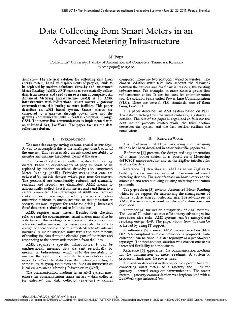 Data Collecting From Smart Meters In An Advanced Metering ...