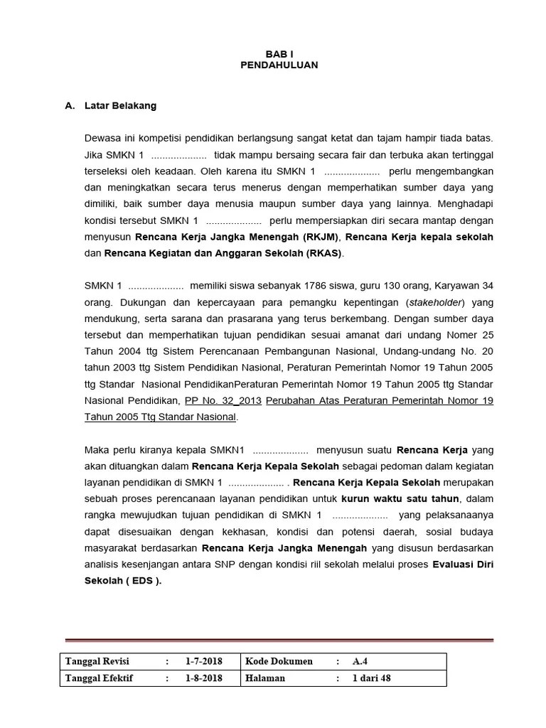 2. Rencana Kerja Tahunan (RKT)_Program Kerja Sekolah | PDF