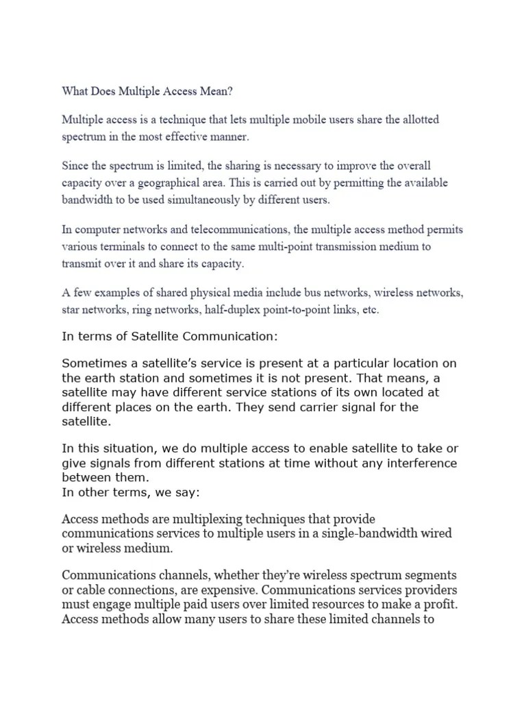 Multiple Access TDMA | PDF | Channel Access Method | Multiplexing