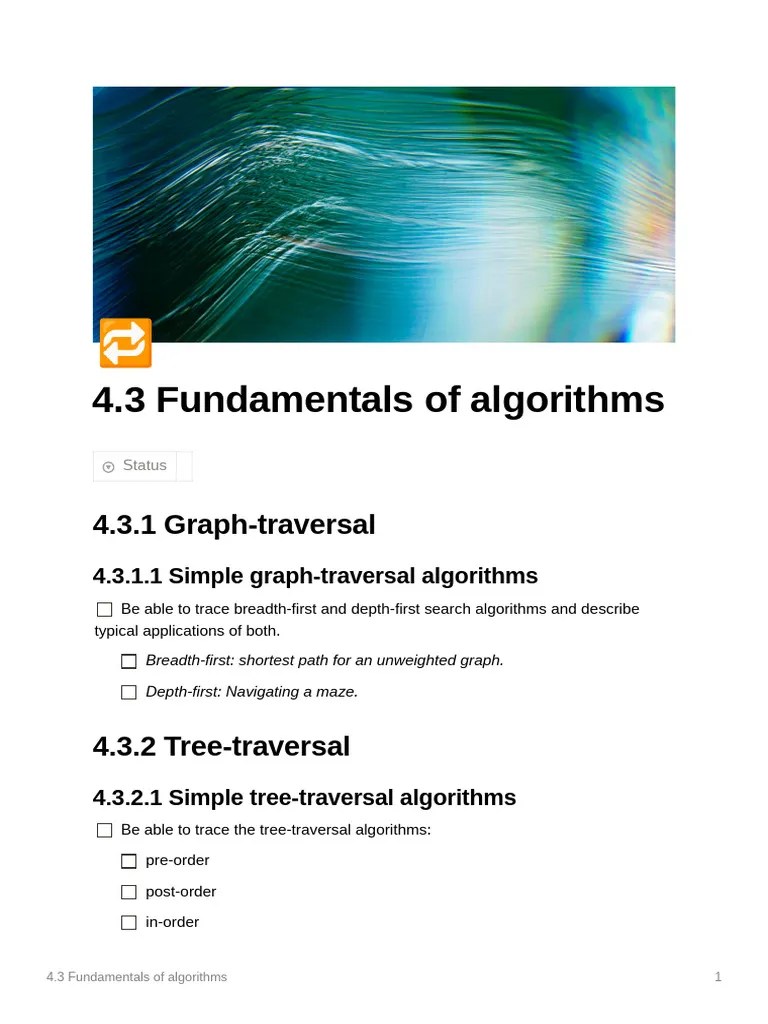 Algorithm Basics For Students | PDF | Combinatorics | Graph Theory