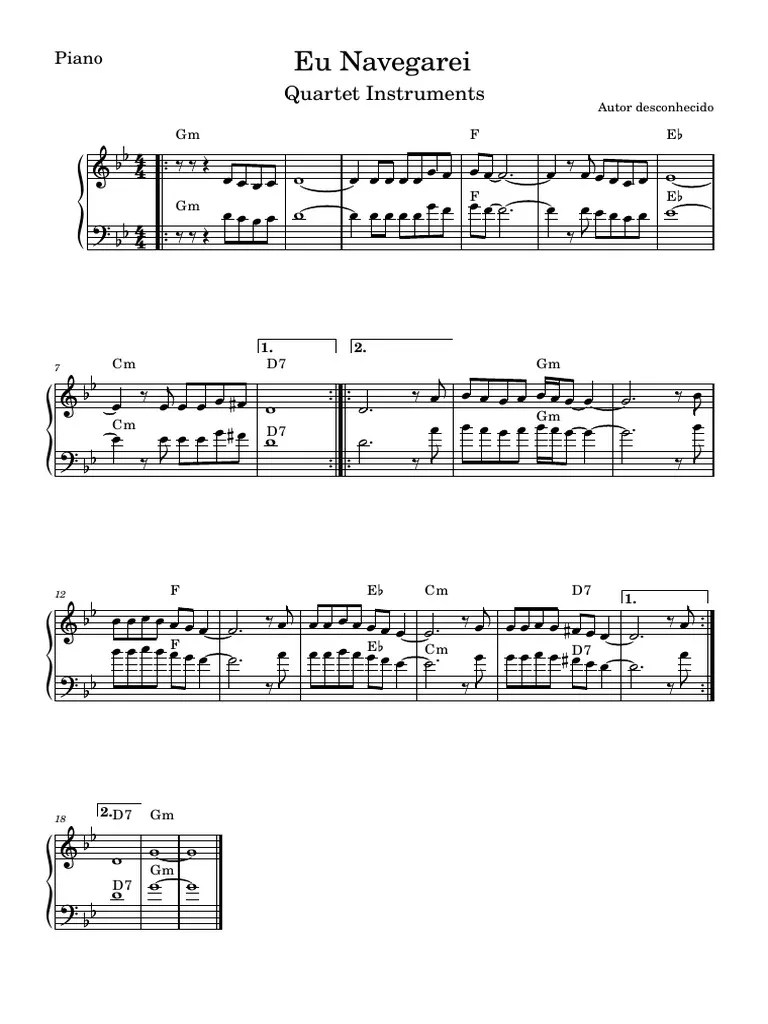 Eu Navegarei-Piano | PDF