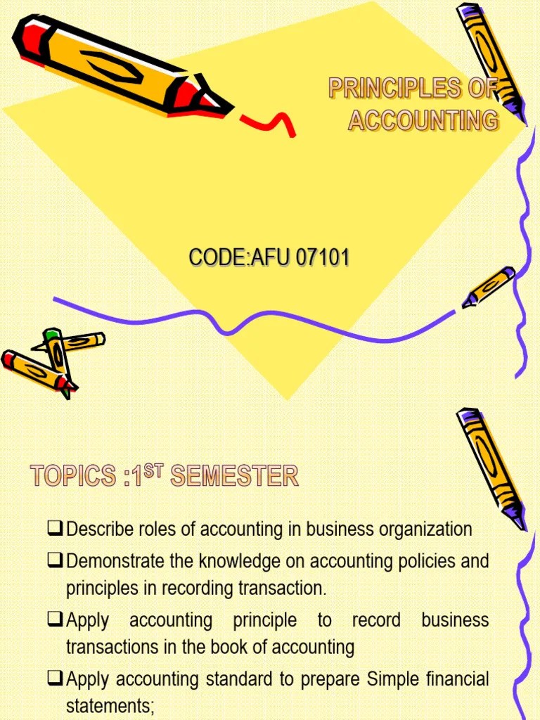 Principle Of Accounting -Bachelor 1 Updated Latest [Autosaved] | PDF ...