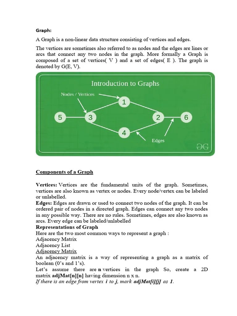 Graph | PDF | Vertex (Graph Theory) | Computer Programming