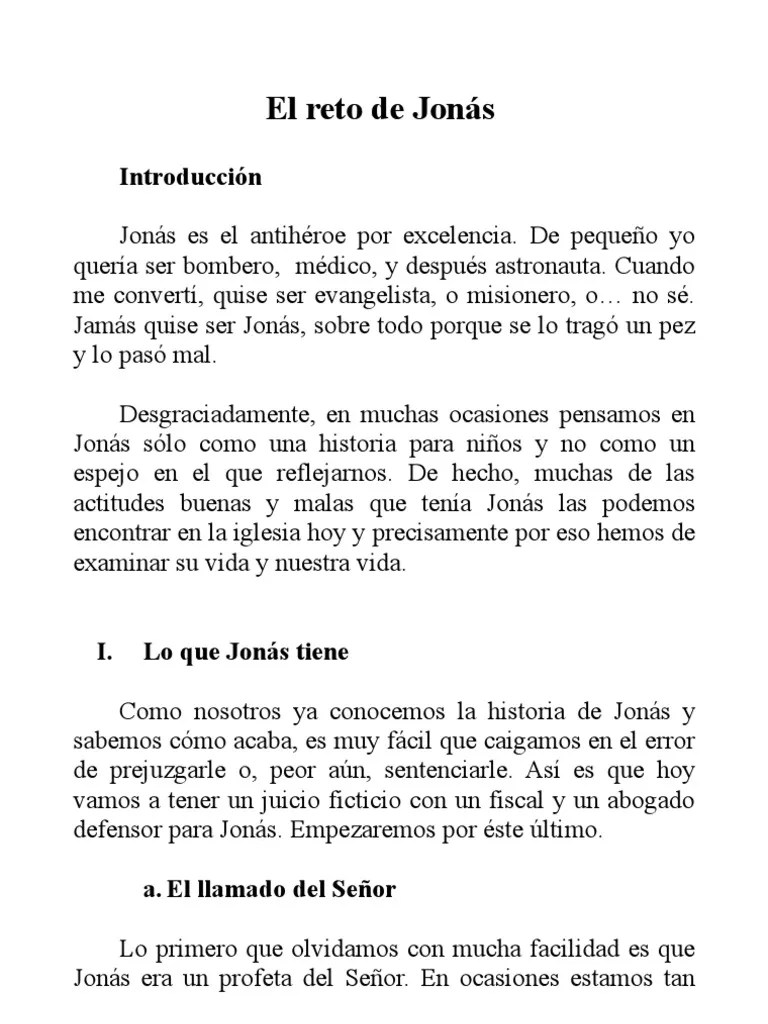 Ver más ideas sobre biblia para niños, clase dominical para niños, lecciones bíblicas para . El Reto De Jonas Pdf Jonas Profeta