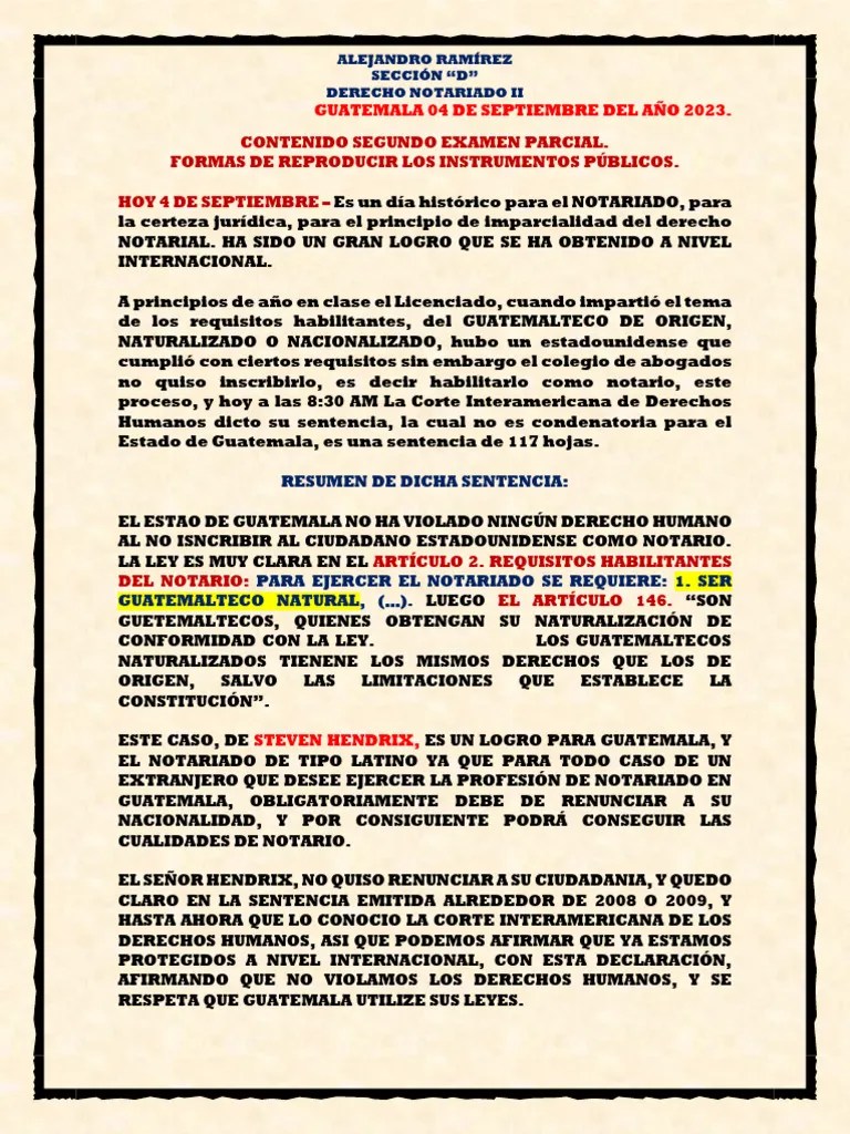 Derecho Notarial Ii Segundo Examen Parcial | PDF | Impuesto Al Valor Agregado | Impuestos