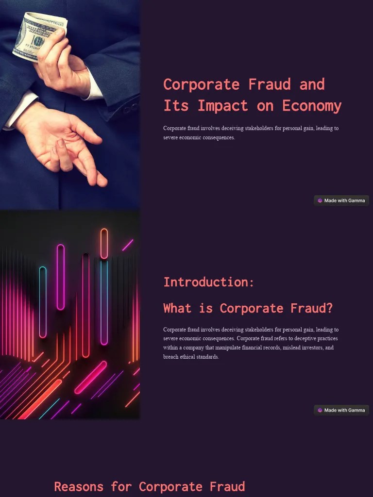 Corporate Fraud And Its Impact On Economy | PDF | Accounting | Fraud