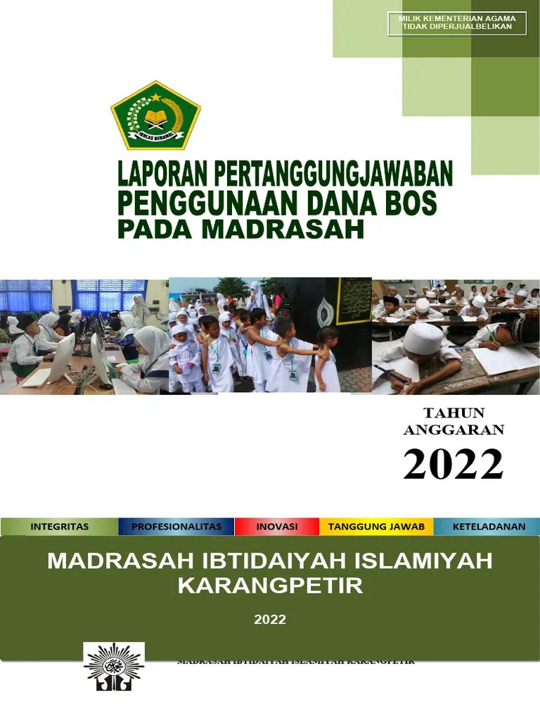 Laporan Pertanggungjawaban BOS - 2022 | PDF