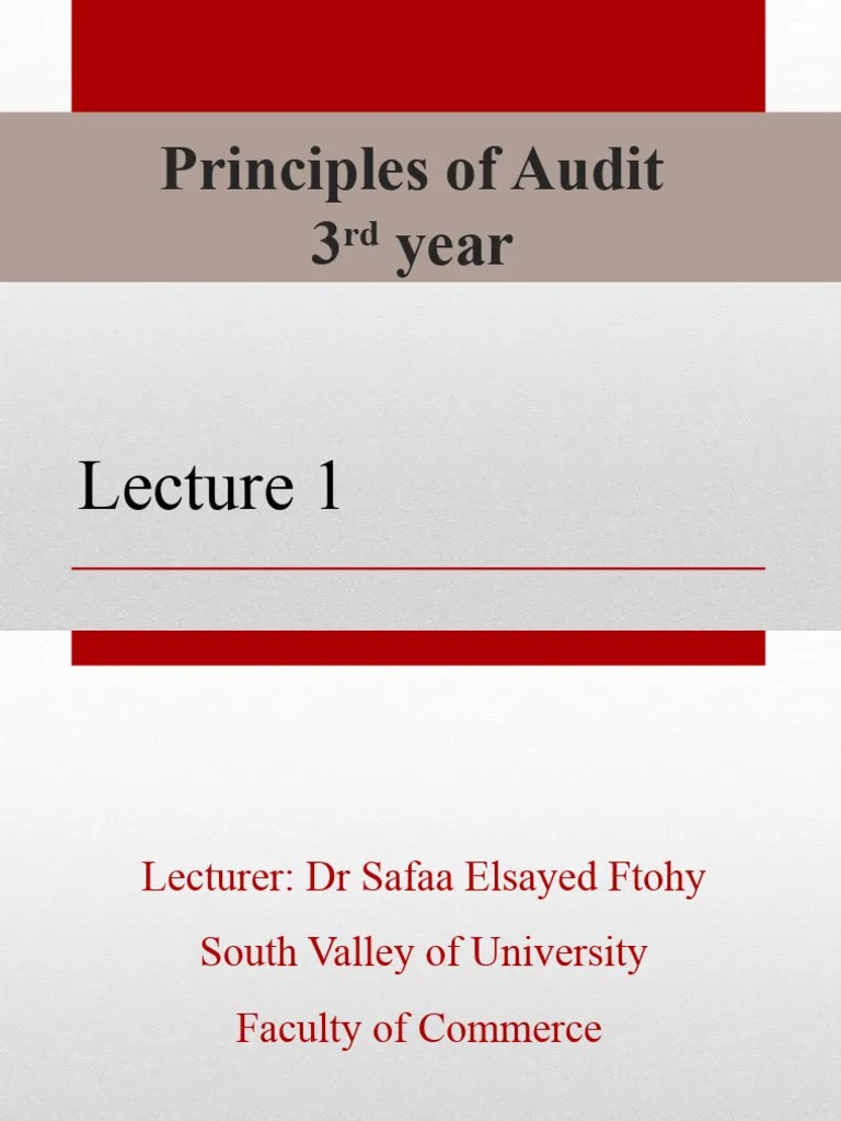 Auditing Chapter (1) First Part 2023 | Download Free PDF | Audit | Financial Audit